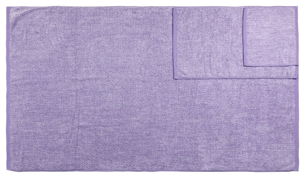 Everplush Diamond Jacquard Bath Sheet Towel Set, 6 Pieces, Lavender