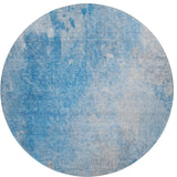 Premium Machine Washable Mayfield AMF562 Blue 8' x 8' Round Rug