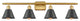 Innovations 516-4W-SG-M8-BK-LED 4-Light Bath Vanity Light, Satin Gold