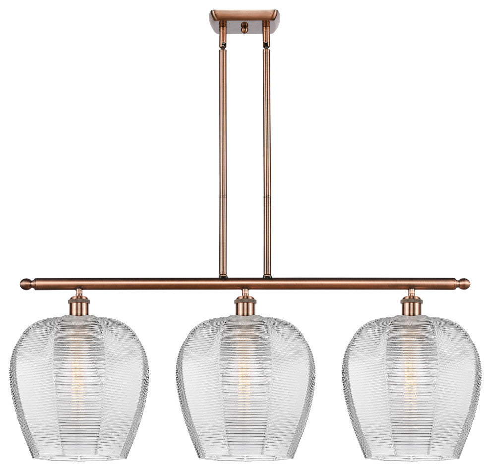 Innovations 516-3I-AC-G462-12-LED 3 Light Island Light, Antique Copper