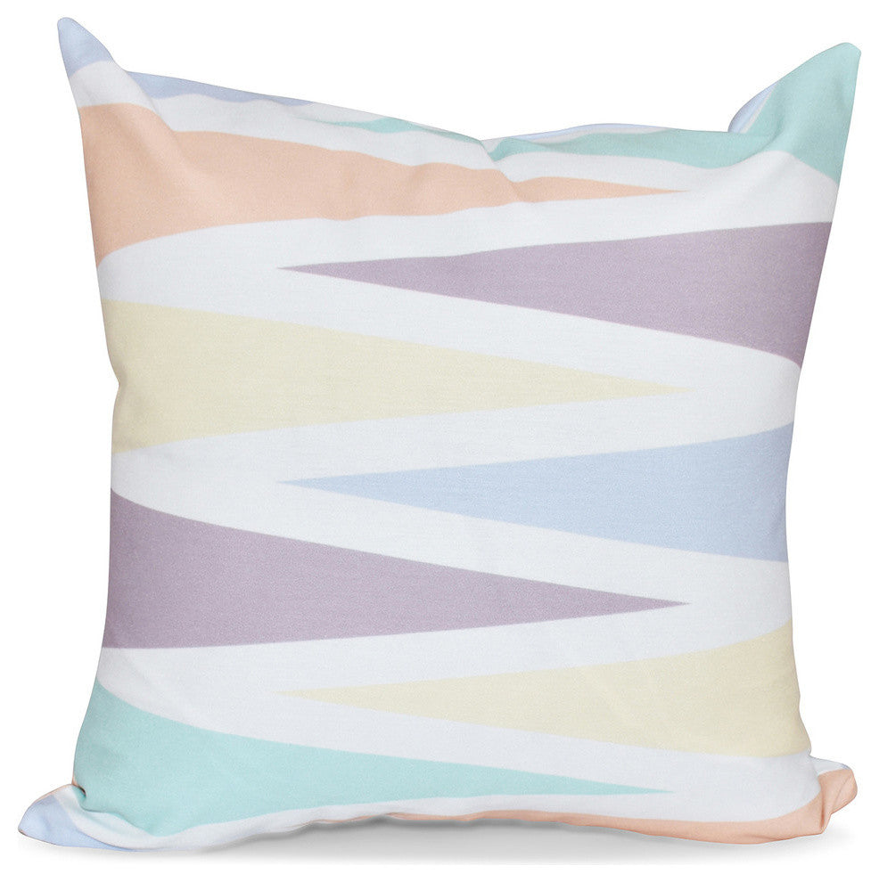 Backgammon, Geometric Print Pillow, Lavender, 18"x18"