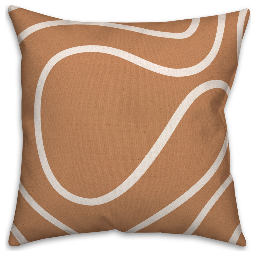 Terracotta Swirls 18x18 Spun Poly Pillow