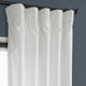 Heritage Plush Velvet Curtain Single Panel, Pillow White, 50"x84"