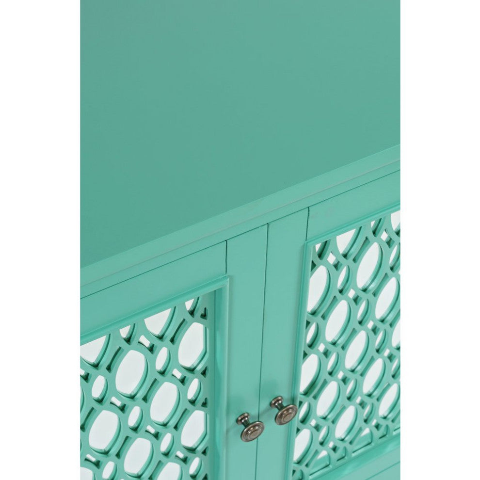 Isabella 38 Luxury Mirrored Accent Storage Cabinet