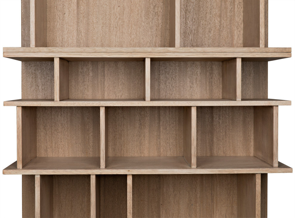 NOIR Furniture - Rashi Bookcase, Washed Walnut - GBCS196WAW