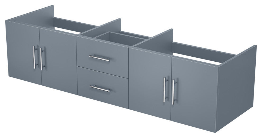 Geneva Transitional Dark Grey 72" Vanity Cabinet Only