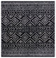 Safavieh Tulum Tul267Z Moroccan Rug, Black and Ivory, 5'0"x5'0" Square