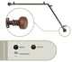 Ornament Corner Window Curtain Rod, Cocoa, 66"-120"