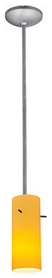 Access Lighting 28030-3R/AMB Cylinder 1 Light LED Pendant - 4"W - Brushed Steel