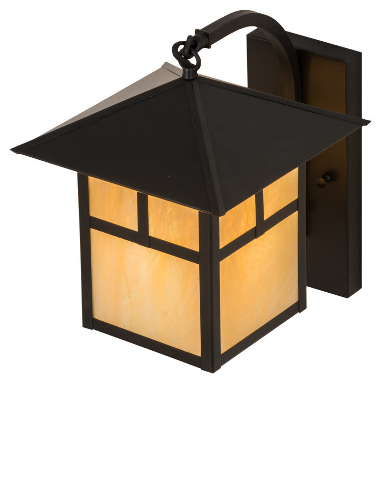 9W Seneca T Mission Curved Arm Wall Sconce