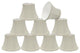 30004-9 Small Bell  Chandelier Clip On Lamp Shade Off White 3"x5"x4"