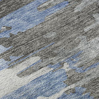 Premium Machine Washable Mayfield AMF704 Blue 3' x 5' Rug