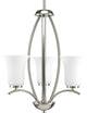 3-Light Foyer, Brushed Nickel