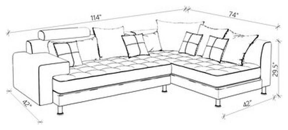 Hercules Gray Microfiber Two Piece Left Arm Sectional Sofa