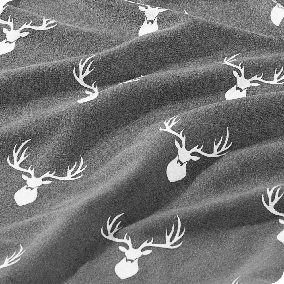 Bare Home Cotton Flannel Sheet Set, Stag, Queen