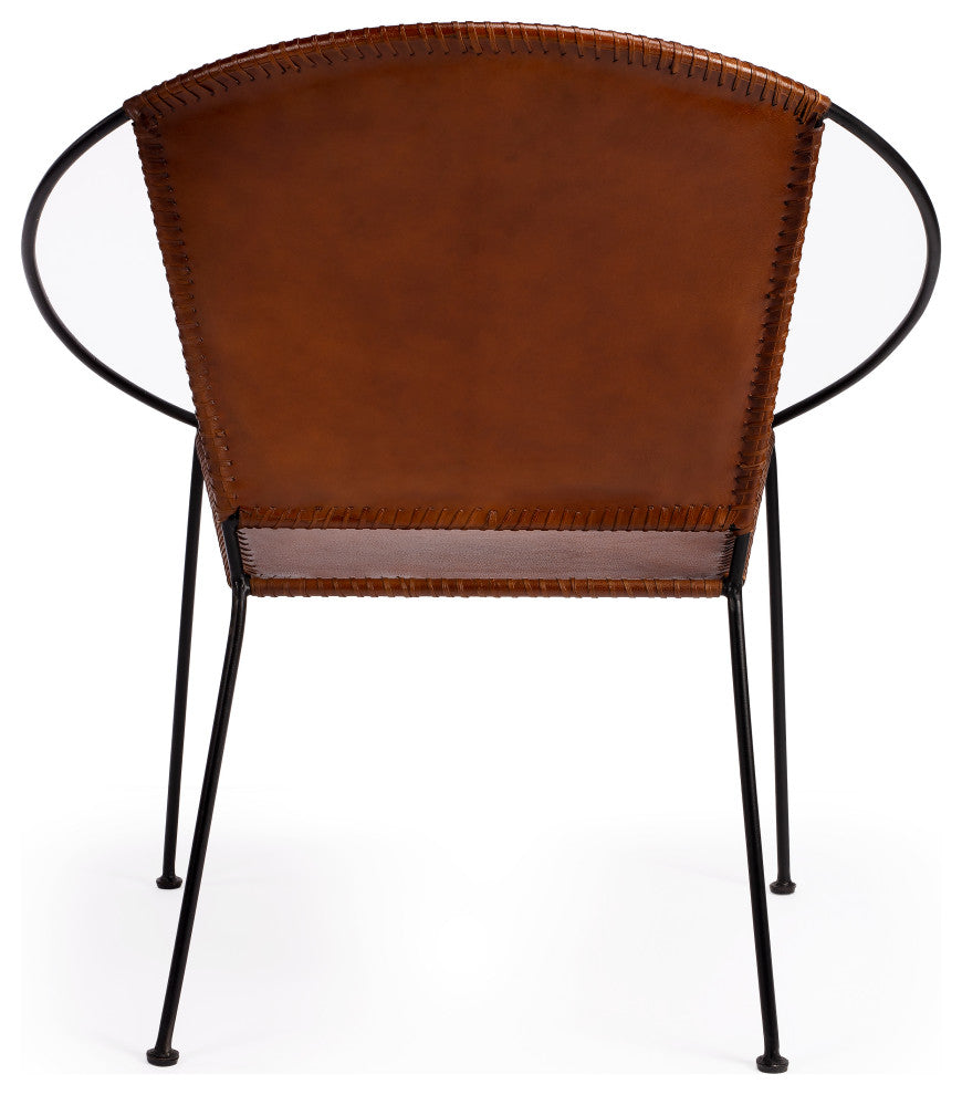 Butler Milo Leather Accent Chair, White