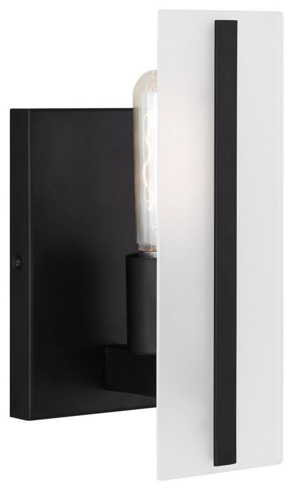 Dex One Light Wall / Bath Sconce, Midnight Black