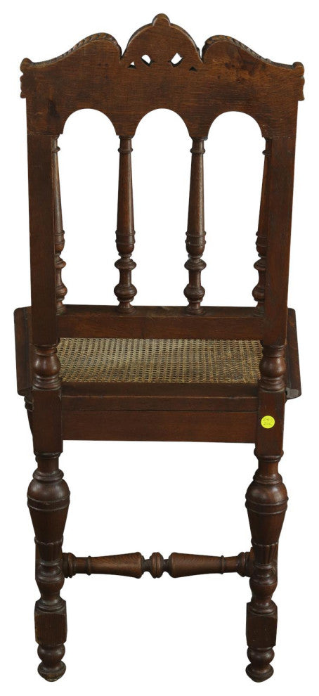Consigned Ornate Chestnut Dining Chair - Renaissance Style