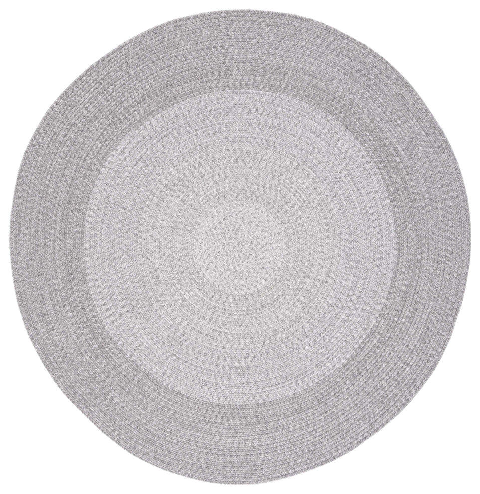 Safavieh Braided BRA220 Rug Machine-Washable, Grey, 6' Round