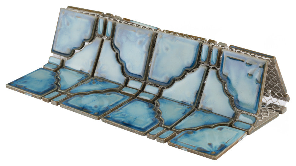 Hudson Moonbeam Porcelain Mosaic Floor and Wall Tile, Marine