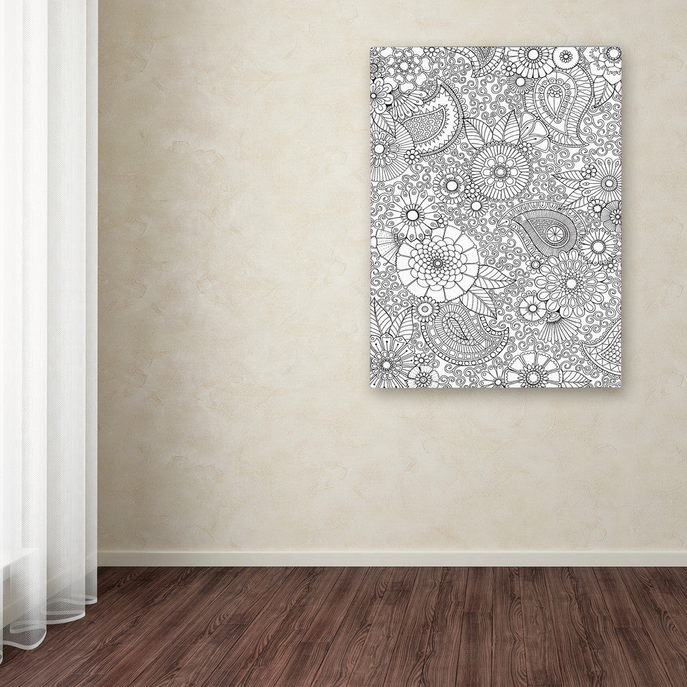 Hello Angel ''Paisley Floral'' Canvas Art, 47x35
