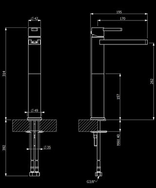 Luxury Waterfall Bathroom Faucet, Polished Nickel