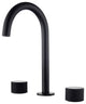 Circular X 8" Bathroom Sink Widespread Faucet with Drain Assembly, Matte Black