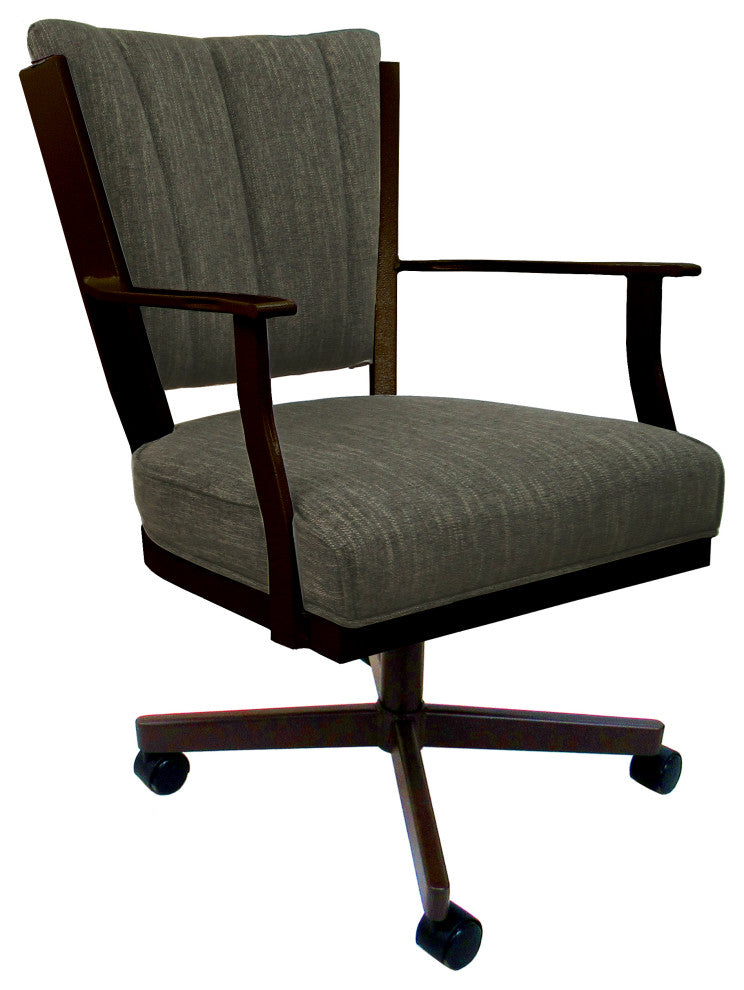 Montana Swivel Metal Dining Caster Chair Reading Base, Sanora Brown - Brown