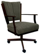 Montana Swivel Metal Dining Caster Chair Reading Base, Sanora Brown - Brown