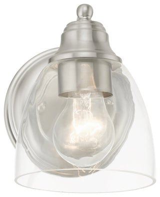 Brushed Nickel Transitional, Colonial, Vanity Sconce