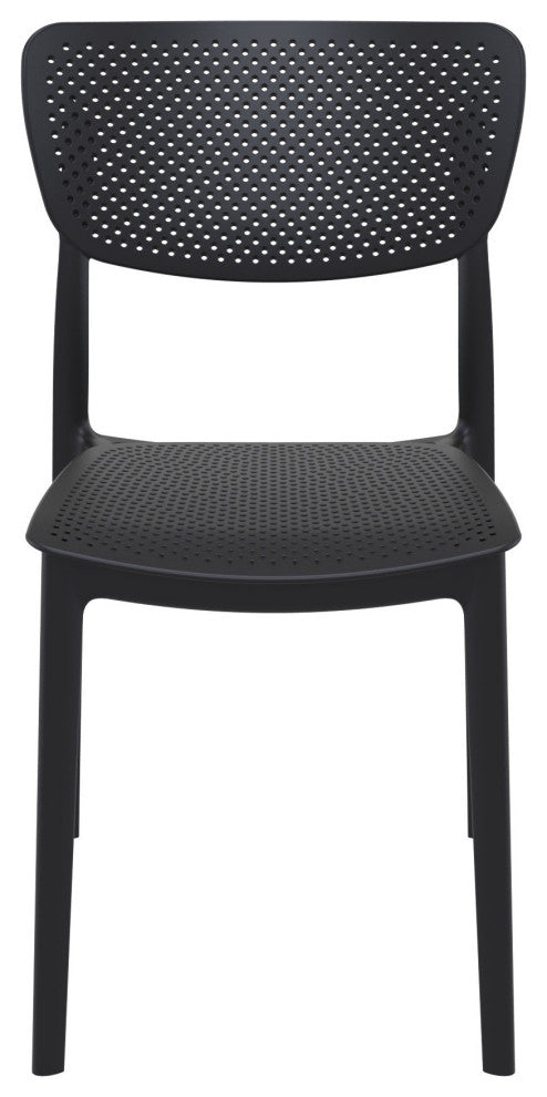 Lucy Outdoor Dining Chair, Set of 2, Black