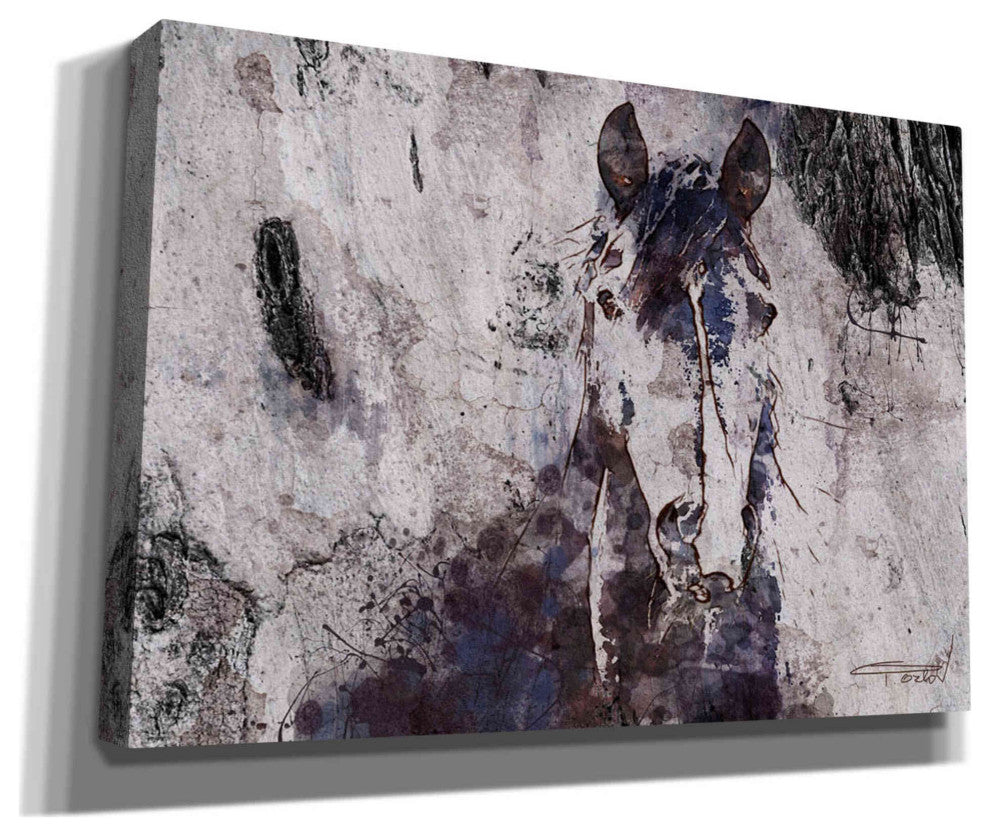 Epic Graffiti 'Mustang Horse 22' by Irena Orlov, Giclee Canvas Wall Art, 26"x18"
