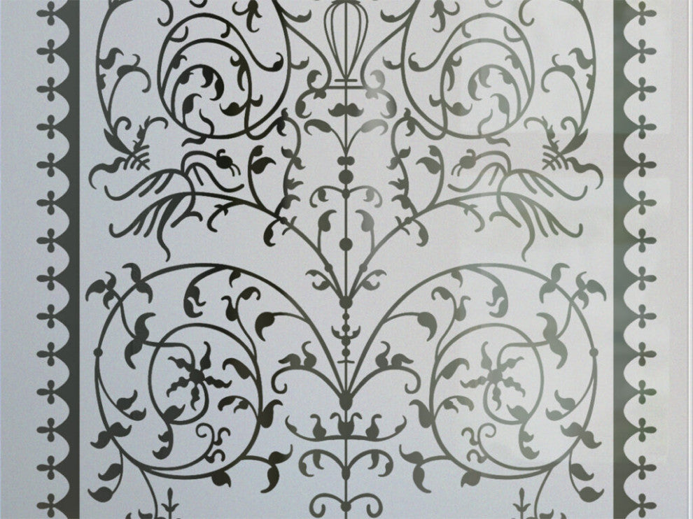 Pantry Door - Victorian Lace - Primed - 30" x 96" - Knob on Right - Push Open
