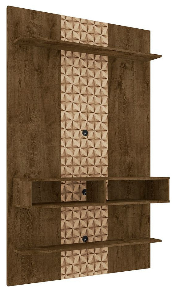 Libra Long Floating 45.35 Entertainment Center in Rustic Brown and 3D