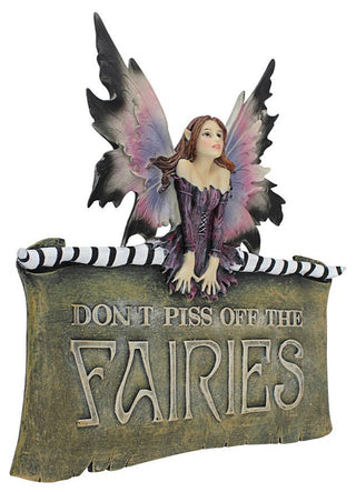 Design Toscano Dont Piss Off The Fairies Plaque