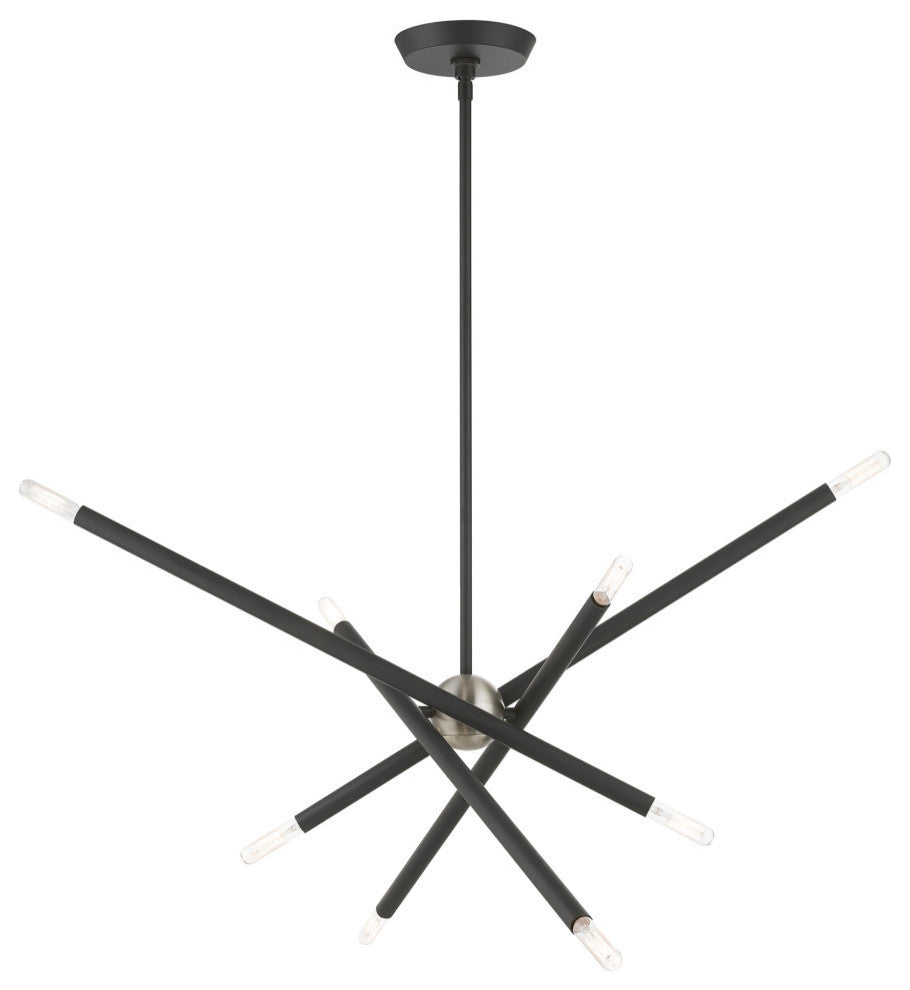 Soho 8 Light Scandinavian Gray Linear Chandelier