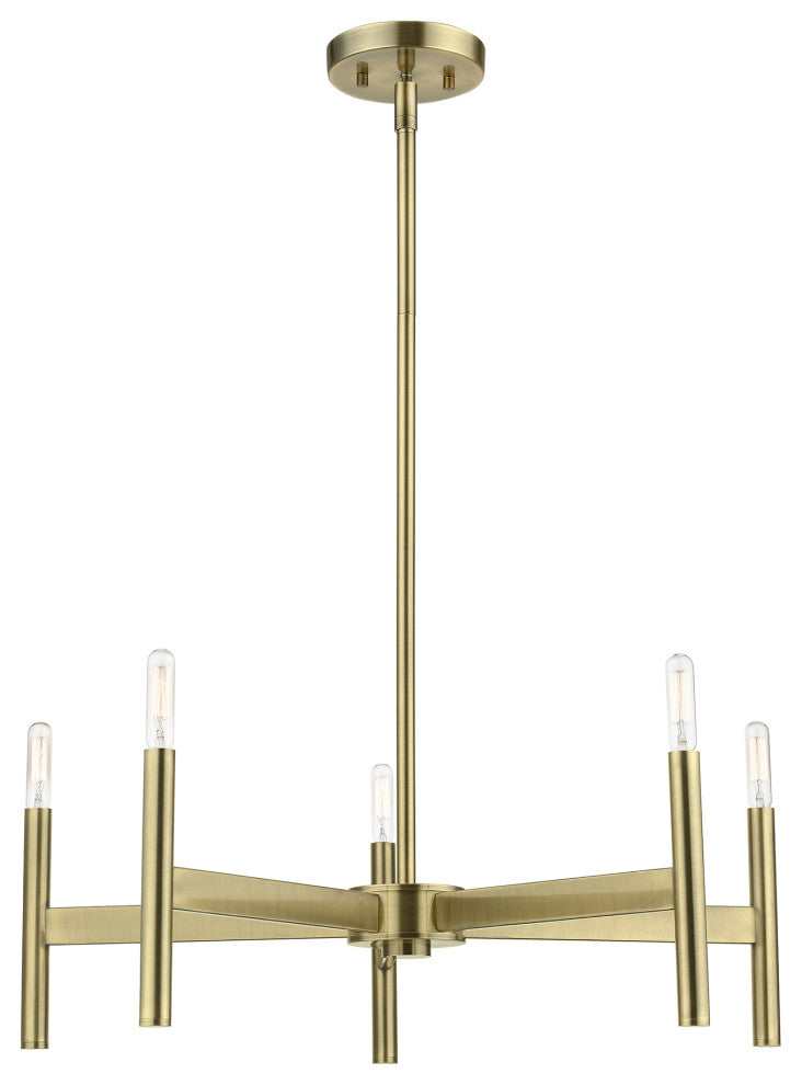 Livex Lighting Antique Brass 5-Light Chandelier
