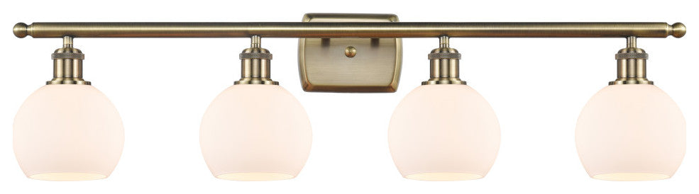 Innovations 516-4W-AB-G121-6 4 Light Bath Vanity Light, Antique Brass