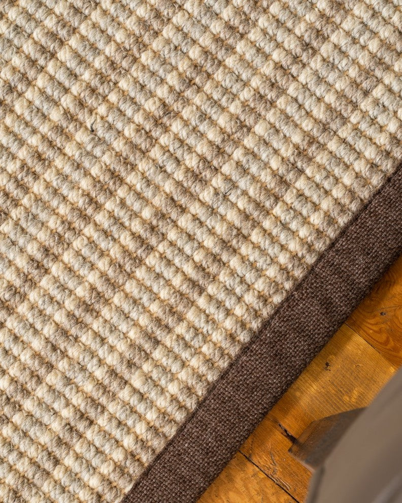 Natural Area Rugs 100% Natural Fiber Windsor Multi-Color Wool Jute Rug, 6' X 9'