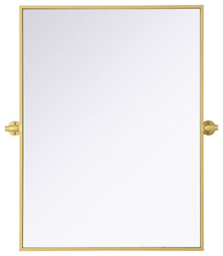 Home Living 24x32 Pivot Mirror, Brass