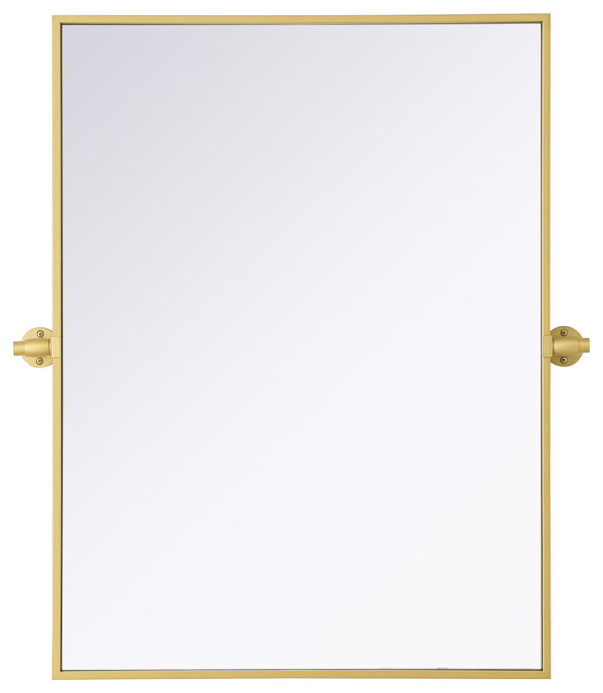 Home Living 24x32 Pivot Mirror, Brass