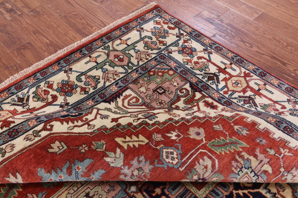 8' 0" X 9' 10" Handmade Heriz Serapi Wool Rug - Q16015