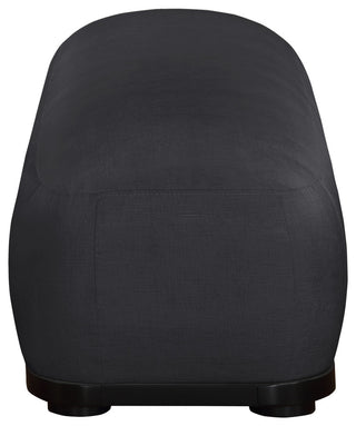 Calum Upholstered Bench, Black, Chenille Fabric, Black Finish