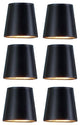 Clip-on Chandelier Lampshades 5" With Nickel Bulb Clip, Black