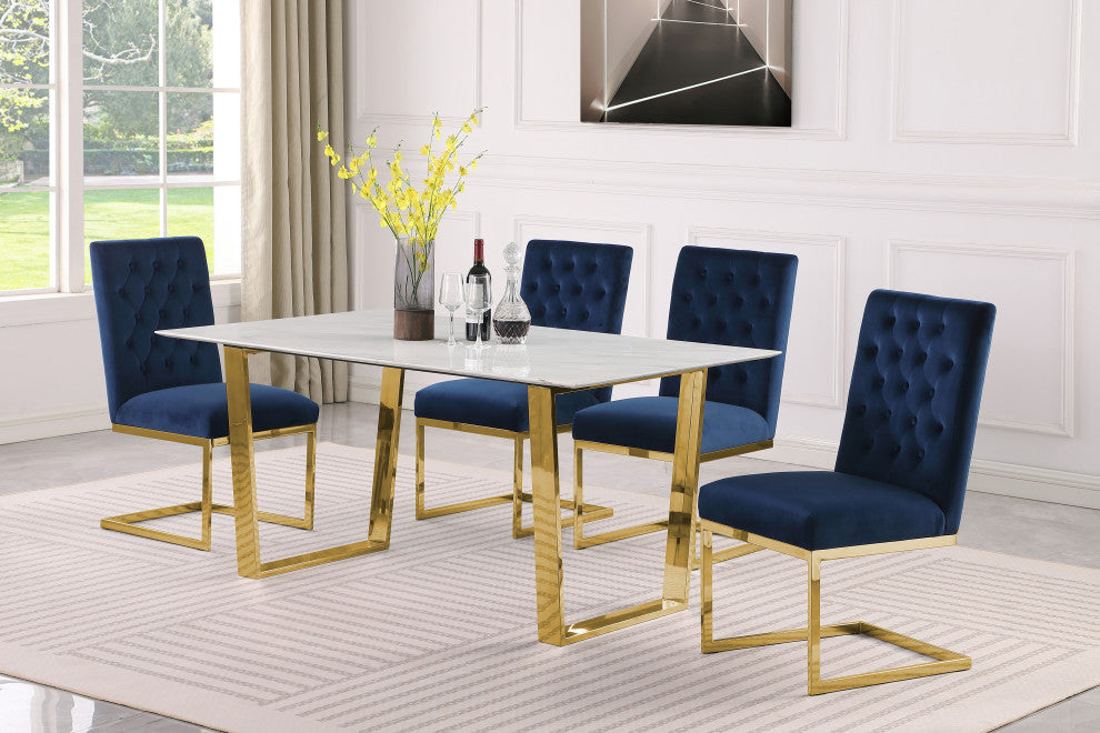 Cameron Dining Table, Gold