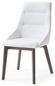Set Of 2 White Faux Leather Dining Chairs