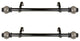 Polychrome 1" Diameter Side Curtain Rod 12-20" Long, Set of 2, Black
