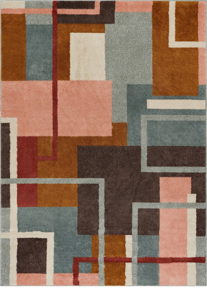 Well Woven Vettore Delancey Modern Geometric Squares Multi Area Rug