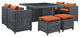 Canvas Tuscan Summon 9 Piece Outdoor Patio Sunbrella Dining Set