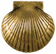 Sea Scallop Door Knocker, Brass, Standard Size